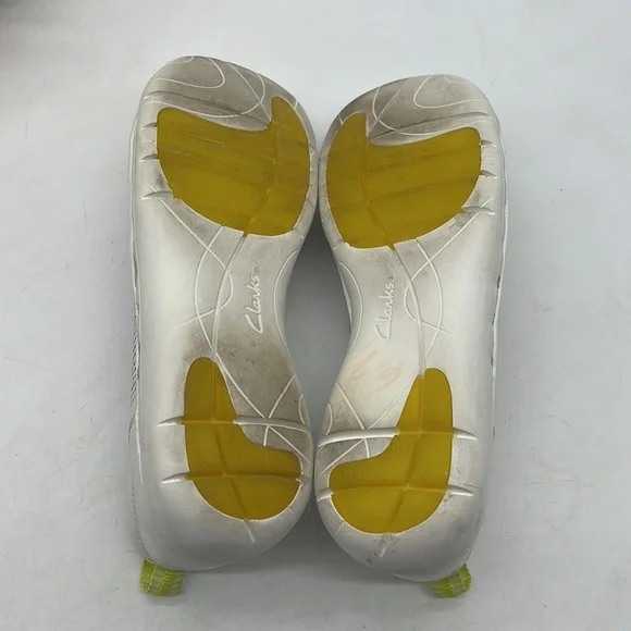 Clarks Artisan Unstructured White Ballet Flats Sz 8. BFL2705 - Picture 6 of 8